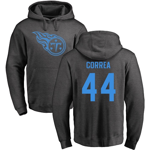 Tennessee Titans Men Ash Kamalei Correa One Color NFL Football #44 Pullover Hoodie Sweatshirts->tennessee titans->NFL Jersey